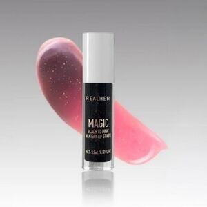 REALHER Magic Black to Pink Watery Lip Stain – pH Color Changing